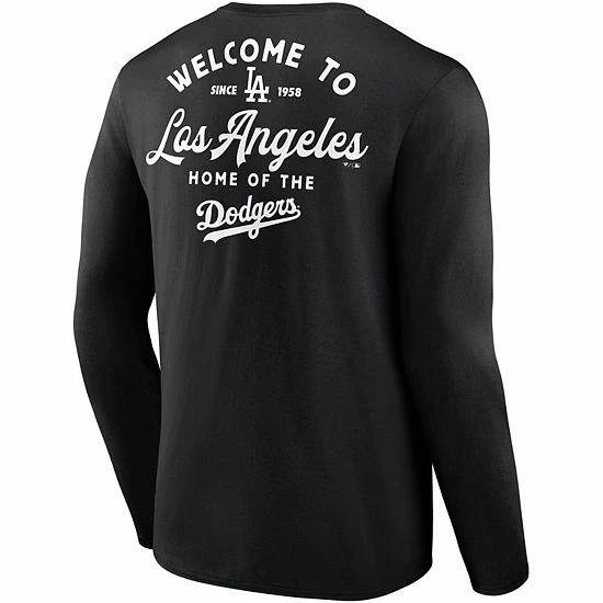 Men's Fanatics Branded Black Los Angeles Dodgers Welcome Hometown Collection Long Sleeve T-Shirt Men's Fanatics Branded Black Los Angeles Dodgers Welcome Hometown Collection Long Sleeve T-Shirt -Metaverse shop unnamed file 33132
