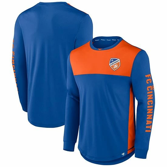 Men's Fanatics Branded Royal/Orange FC Cincinnati Striker Long Sleeve T-Shirt Men's Fanatics Branded Royal/Orange FC Cincinnati Striker Long Sleeve T-Shirt -Metaverse shop unnamed file 33176