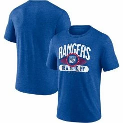 Men's Fanatics Branded Heathered Royal New York Rangers Americana Stars & Stripes Tri-Blend T-Shirt