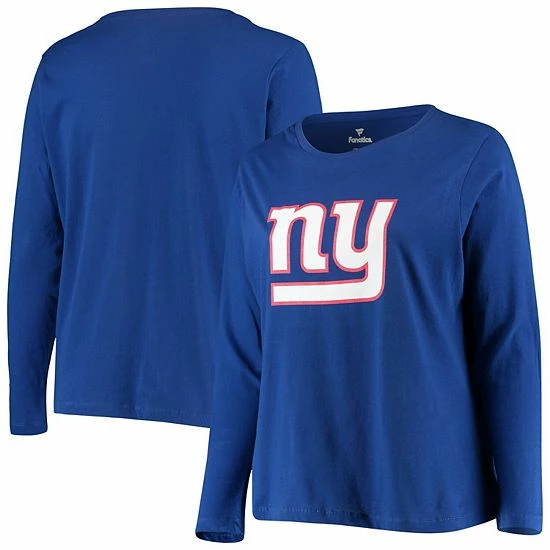 Women's Fanatics Branded Royal New York Giants Plus Size Primary Logo Long Sleeve T-Shirt Women's Fanatics Branded Royal New York Giants Plus Size Primary Logo Long Sleeve T-Shirt -Metaverse shop unnamed file 3338