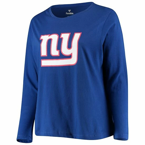 Women's Fanatics Branded Royal New York Giants Plus Size Primary Logo Long Sleeve T-Shirt Women's Fanatics Branded Royal New York Giants Plus Size Primary Logo Long Sleeve T-Shirt -Metaverse shop unnamed file 3339