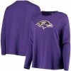 Women's Fanatics Branded Purple Baltimore Ravens Plus Size Primary Logo Long Sleeve T-Shirt -Metaverse shop unnamed file 3360