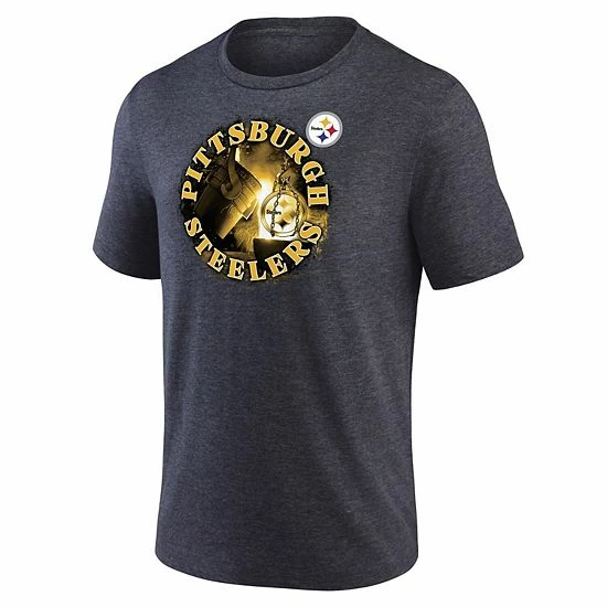 Men's Fanatics Branded Heathered Charcoal Pittsburgh Steelers Sporting Chance T-Shirt 5 Men's Fanatics Branded Heathered Charcoal Pittsburgh Steelers Sporting Chance T-Shirt - Image 3