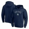 Men's Fanatics Branded Navy New York Yankees Team Logo Lockup Pullover Hoodie