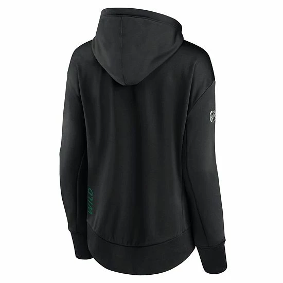 Women's Fanatics Branded Black Minnesota Wild Authentic Pro Rink Full-Zip Hoodie 6 Women's Fanatics Branded Black Minnesota Wild Authentic Pro Rink Full-Zip Hoodie - Image 4