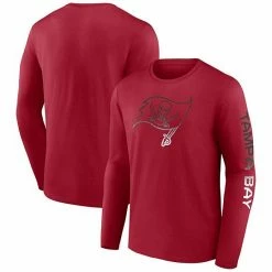 Men's Fanatics Branded Red Tampa Bay Buccaneers Clear Sign Long Sleeve T-Shirt -Metaverse shop unnamed file 3546