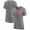 Women's Fanatics Branded Heathered Gray Cleveland Browns Drop Back Modern T-Shirt -Metaverse shop unnamed file 3548