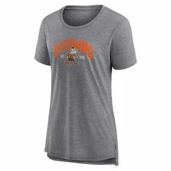 Women's Fanatics Branded Heathered Gray Cleveland Browns Drop Back Modern T-Shirt 4 Women's Fanatics Branded Heathered Gray Cleveland Browns Drop Back Modern T-Shirt -Metaverse shop unnamed file 3550