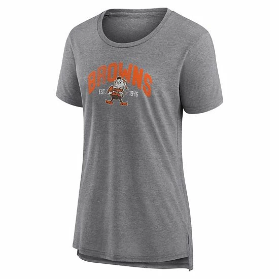 Women's Fanatics Branded Heathered Gray Cleveland Browns Drop Back Modern T-Shirt Women's Fanatics Branded Heathered Gray Cleveland Browns Drop Back Modern T-Shirt -Metaverse shop unnamed file 3550