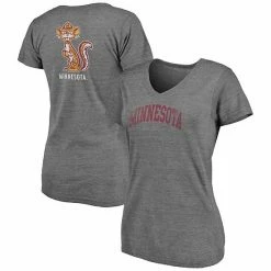 Women's Fanatics Branded Heathered Gray Minnesota Golden Gophers Slab Serif 2-Hit V-Neck Tri-Blend T-Shirt 3 Women's Fanatics Branded Heathered Gray Minnesota Golden Gophers Slab Serif 2-Hit V-Neck Tri-Blend T-Shirt -Metaverse shop unnamed file 3566