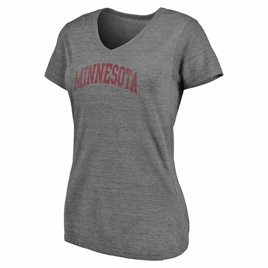 Women's Fanatics Branded Heathered Gray Minnesota Golden Gophers Slab Serif 2-Hit V-Neck Tri-Blend T-Shirt Women's Fanatics Branded Heathered Gray Minnesota Golden Gophers Slab Serif 2-Hit V-Neck Tri-Blend T-Shirt -Metaverse shop unnamed file 3567