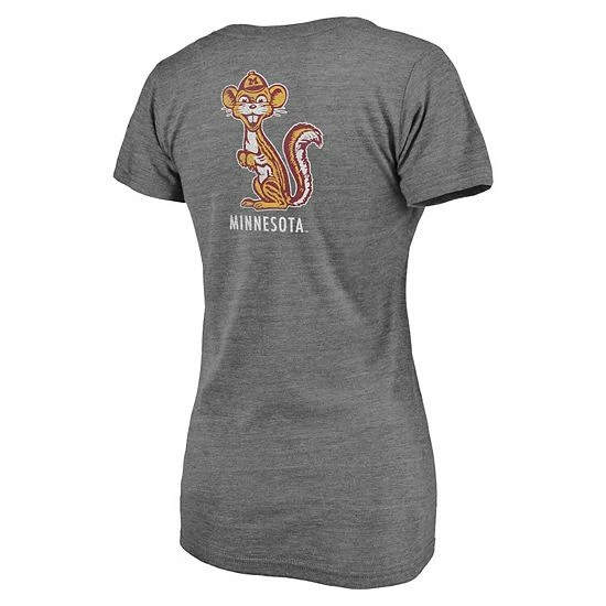 Women's Fanatics Branded Heathered Gray Minnesota Golden Gophers Slab Serif 2-Hit V-Neck Tri-Blend T-Shirt Women's Fanatics Branded Heathered Gray Minnesota Golden Gophers Slab Serif 2-Hit V-Neck Tri-Blend T-Shirt -Metaverse shop unnamed file 3568