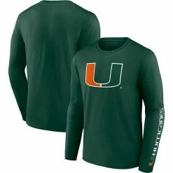 Men's Fanatics Branded Green Miami Hurricanes Double Time 2-Hit Long Sleeve T-Shirt 3 Men's Fanatics Branded Green Miami Hurricanes Double Time 2-Hit Long Sleeve T-Shirt -Metaverse shop unnamed file 3570