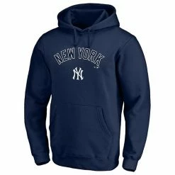 Men's Fanatics Branded Navy New York Yankees Team Logo Lockup Pullover Hoodie -Metaverse shop unnamed file 36