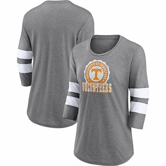 Women's Fanatics Branded Heathered Gray Tennessee Volunteers Drive Forward Tri-Blend 3/4-Sleeve T-Shirt Women's Fanatics Branded Heathered Gray Tennessee Volunteers Drive Forward Tri-Blend 3/4-Sleeve T-Shirt -Metaverse shop unnamed file 3609