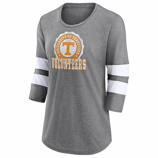 Women's Fanatics Branded Heathered Gray Tennessee Volunteers Drive Forward Tri-Blend 3/4-Sleeve T-Shirt Women's Fanatics Branded Heathered Gray Tennessee Volunteers Drive Forward Tri-Blend 3/4-Sleeve T-Shirt -Metaverse shop unnamed file 3610