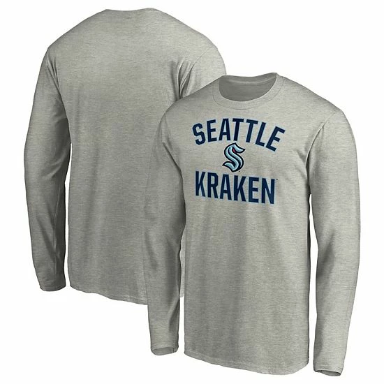 Men's Fanatics Branded Heather Gray Seattle Kraken Victory Arch Long Sleeve T-Shirt Men's Fanatics Branded Heather Gray Seattle Kraken Victory Arch Long Sleeve T-Shirt -Metaverse shop unnamed file 3667