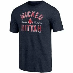 Men's Fanatics Branded Navy Boston Red Sox Hometown Fire Tri-Blend T-Shirt -Metaverse shop unnamed file 3677
