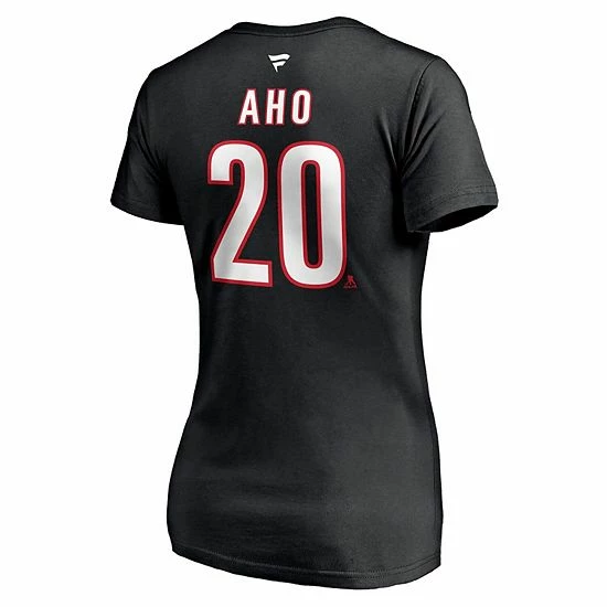 Women's Fanatics Branded Sebastian Aho Black Carolina Hurricanes Alternate Authentic Stack Name & Number V-Neck T-Shirt Women's Fanatics Branded Sebastian Aho Black Carolina Hurricanes Alternate Authentic Stack Name & Number V-Neck T-Shirt -Metaverse shop unnamed file 3687