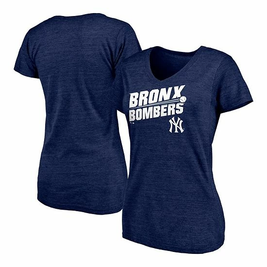 Women's Fanatics Branded Heathered Navy New York Yankees Hometown Pinstripe Tri-Blend V-Neck T-Shirt Women's Fanatics Branded Heathered Navy New York Yankees Hometown Pinstripe Tri-Blend V-Neck T-Shirt -Metaverse shop unnamed file 3692