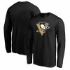 Men's Fanatics Branded Black Pittsburgh Penguins Primary Team Logo Long Sleeve T-Shirt -Metaverse shop unnamed file 3704
