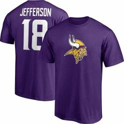 Men's Fanatics Branded Justin Jefferson Purple Minnesota Vikings Player Icon Name & Number T-Shirt -Metaverse shop unnamed file 3716