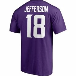 Men's Fanatics Branded Justin Jefferson Purple Minnesota Vikings Player Icon Name & Number T-Shirt -Metaverse shop unnamed file 3718