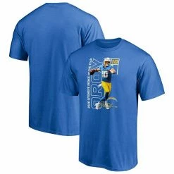 Men's Fanatics Branded Justin Herbert Powder Blue Los Angeles Chargers 2020 NFL Offensive Rookie Of The Year T-Shirt -Metaverse shop unnamed file 3763