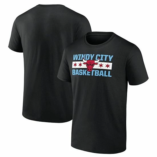 Men's Fanatics Branded Black Chicago Bulls Hometown Collection Windy City T-Shirt 4 Men's Fanatics Branded Black Chicago Bulls Hometown Collection Windy City T-Shirt - Image 2