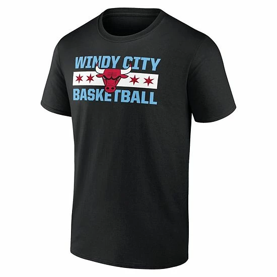 Men's Fanatics Branded Black Chicago Bulls Hometown Collection Windy City T-Shirt 5 Men's Fanatics Branded Black Chicago Bulls Hometown Collection Windy City T-Shirt - Image 3