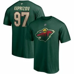 Men's Fanatics Branded Kirill Kaprizov Green Minnesota Wild Authentic Stack Name & Number T-Shirt -Metaverse shop unnamed file 3794