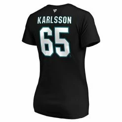 Women's Fanatics Branded Erik Karlsson Black San Jose Sharks Authentic Stack Name & Number V-Neck T-Shirt 9 Women's Fanatics Branded Erik Karlsson Black San Jose Sharks Authentic Stack Name & Number V-Neck T-Shirt -Metaverse shop unnamed file 3837