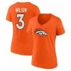 Women's Fanatics Branded Russell Wilson Orange Denver Broncos Player Icon Name & Number V-Neck T-Shirt