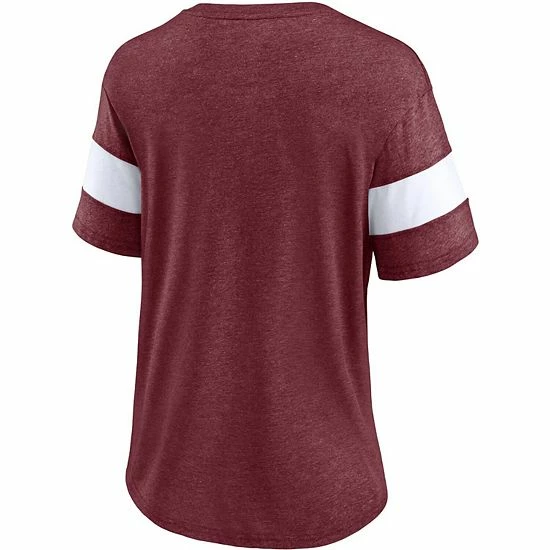 Women's Fanatics Branded Heathered Maroon Minnesota Golden Gophers Arched City Sleeve-Striped Tri-Blend V-Neck T-Shirt Women's Fanatics Branded Heathered Maroon Minnesota Golden Gophers Arched City Sleeve-Striped Tri-Blend V-Neck T-Shirt -Metaverse shop unnamed file 3856