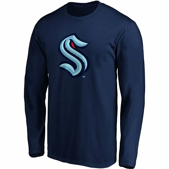 Men's Fanatics Branded Deep Sea Blue Seattle Kraken Primary Team Logo Long Sleeve T-Shirt Men's Fanatics Branded Deep Sea Blue Seattle Kraken Primary Team Logo Long Sleeve T-Shirt -Metaverse shop unnamed file 3870