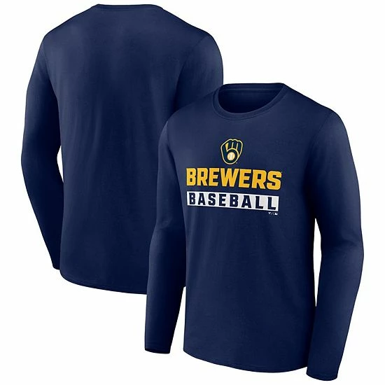 Men's Fanatics Branded Navy Milwaukee Brewers Let's Go Long Sleeve T-Shirt Men's Fanatics Branded Navy Milwaukee Brewers Let's Go Long Sleeve T-Shirt -Metaverse shop unnamed file 3898