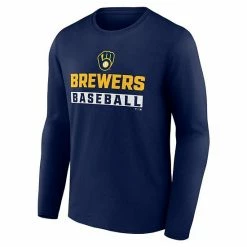 Men's Fanatics Branded Navy Milwaukee Brewers Let's Go Long Sleeve T-Shirt 4 Men's Fanatics Branded Navy Milwaukee Brewers Let's Go Long Sleeve T-Shirt -Metaverse shop unnamed file 3900