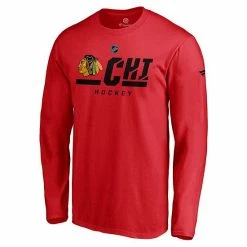 Men's Fanatics Branded Red Chicago Blackhawks Authentic Pro Secondary Logo Long Sleeve T-Shirt -Metaverse shop unnamed file 3915