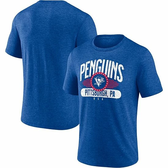 Men's Fanatics Branded Heathered Royal Pittsburgh Penguins Americana Stars & Stripes Tri-Blend T-Shirt Men's Fanatics Branded Heathered Royal Pittsburgh Penguins Americana Stars & Stripes Tri-Blend T-Shirt -Metaverse shop unnamed file 3926