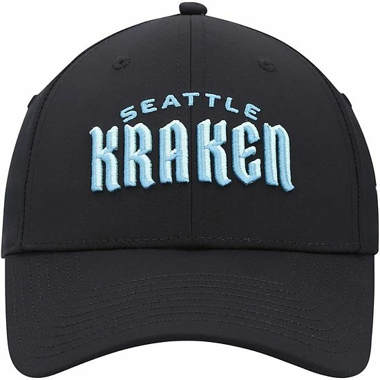 Men's Fanatics Branded Black Seattle Kraken Wordmark Flex Hat - Image 3