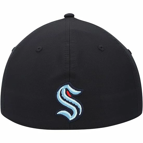 Men's Fanatics Branded Black Seattle Kraken Wordmark Flex Hat - Image 5