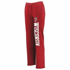 Women's Fanatics Branded Red Wisconsin Badgers Sideblocker Sweatpants