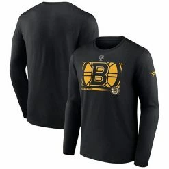 Men's Fanatics Branded Black Boston Bruins Authentic Pro Core Collection Secondary Long Sleeve T-Shirt
