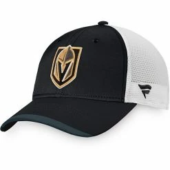 Men's Fanatics Branded Black/White Vegas Golden Knights Authentic Pro Team Locker Room Trucker Snapback Hat