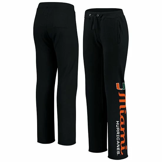 Women's Fanatics Branded Black Miami Hurricanes Cozy Fleece Sweatpants 4 Women's Fanatics Branded Black Miami Hurricanes Cozy Fleece Sweatpants - Image 2