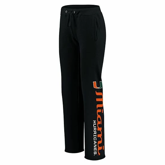 Women's Fanatics Branded Black Miami Hurricanes Cozy Fleece Sweatpants 5 Women's Fanatics Branded Black Miami Hurricanes Cozy Fleece Sweatpants - Image 3