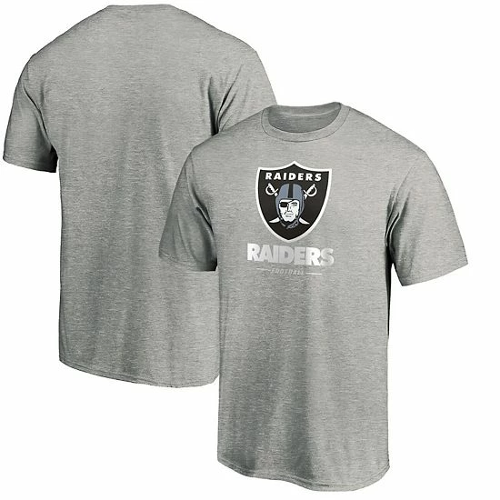 Men's Fanatics Branded Heathered Gray Las Vegas Raiders Team Lockup Logo T-Shirt 4 Men's Fanatics Branded Heathered Gray Las Vegas Raiders Team Lockup Logo T-Shirt - Image 2
