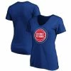 Women's Fanatics Branded Blue Detroit Pistons Primary Logo Team V-Neck T-Shirt -Metaverse shop unnamed file 4341