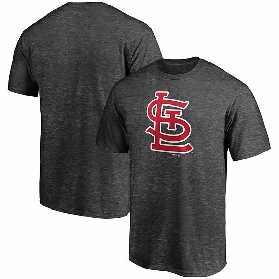 Men's Fanatics Branded Charcoal St. Louis Cardinals Official Logo T-Shirt 4 Men's Fanatics Branded Charcoal St. Louis Cardinals Official Logo T-Shirt - Image 2