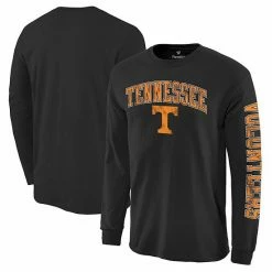Fanatics Men's Black Tennessee Volunteers Distressed Arch Over Logo Long Sleeve Hit T-Shirt